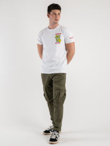 SUPERCULTURE T-shirt in cotone con stampa e ricamo MOJITO ADDICTED Bianca (2)