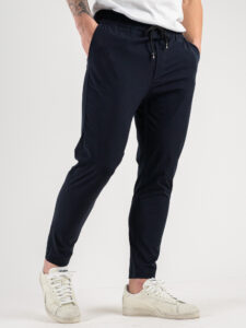 V2 Pantalone da abito morbido e leggero con coulisse PUSTEK Blu2