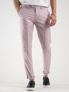 ALTATENSIONE Pantalone chinos da abito SUMMIT Rosa (1)