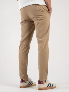 BERNA Pantalone chinos in misto lino 243409 Coloniale (1)