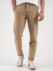 BERNA Pantalone chinos in misto lino 243409 Coloniale (3)