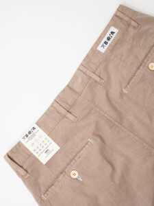 BERNA Pantalone chinos in misto lino 243409 Noce (5)