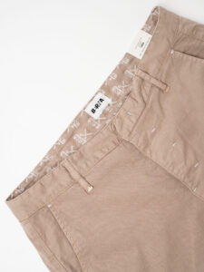 BERNA Pantalone chinos in misto lino 243409 Noce (6)