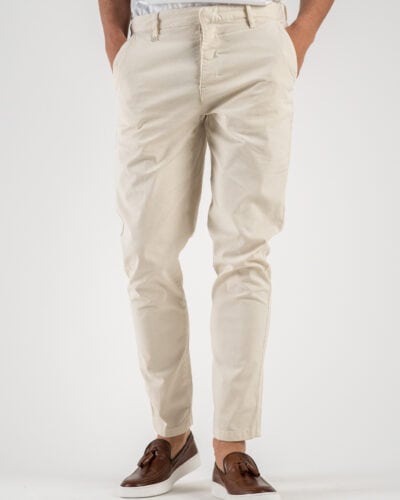 BERNA Pantalone chinos in misto lino 243409 Panna 3 Nuovi Arrivi