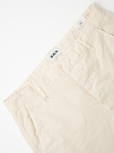 BERNA Pantalone chinos in misto lino 243409 Panna (8)