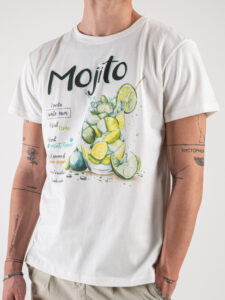 BERNA T-shirt con stampa Mojito 243292 Panna1
