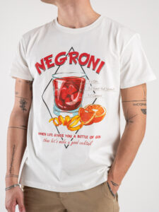BERNA T-shirt con stampa Negroni 243277 Panna1