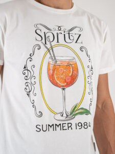 BERNA T-shirt con stampa Spritz 243272 Panna3