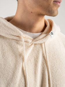 BLACK SUNDAY Felpa in spugna con tascone e cappuccio 52763 Beige (4)