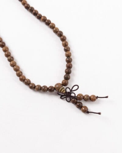 Collana corta Unisex fatta a mano Nepal buddista Mala perline di legno 0149 Marrone Nuovi Arrivi