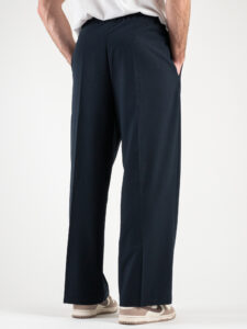 Coordinato giacchetta cropped + Pantalone baggy fit e coulisse ISA Blu (1)