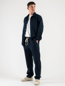 Coordinato leggero giacchetta sportiva + Pantalone baggy con elastico in vita NEWCASTLE Blu1