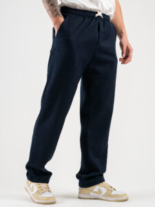 Coordinato leggero giacchetta sportiva + Pantalone baggy con elastico in vita NEWCASTLE Blu5