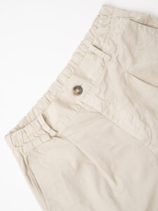 ESTASI Pantalone chino leggero con pinces ed elastico in vita BECKHAM EST Beige (7)