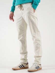ESTASI Pantalone in misto lino con coulisse in vita NEVADA Latte (3)