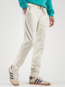 ESTASI Pantalone in misto lino con coulisse in vita NEVADA Latte (4)