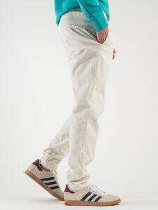 ESTASI Pantalone in misto lino con coulisse in vita NEVADA Latte (5)