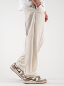 ESTASI Pantalone leggero con gamba morbida ed elastico in vita SANE’ EST Crema2