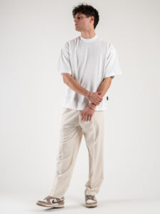 ESTASI Pantalone leggero con gamba morbida ed elastico in vita SANE’ EST Crema4
