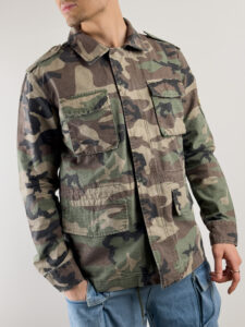 Giacchetta sahariana leggere con patch sulla manica sinistra BG0180 Camoflage6