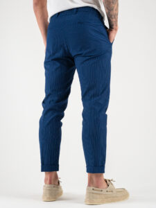 IMPERIAL Pantalone chinos da abito gessato P640320313 Blu (1)