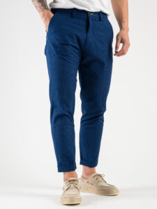 IMPERIAL Pantalone chinos da abito gessato P640320313 Blu (2)