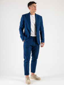 IMPERIAL Pantalone chinos da abito gessato P640320313 Blu