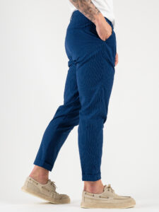 IMPERIAL Pantalone chinos da abito gessato P640320313 Blu (5)