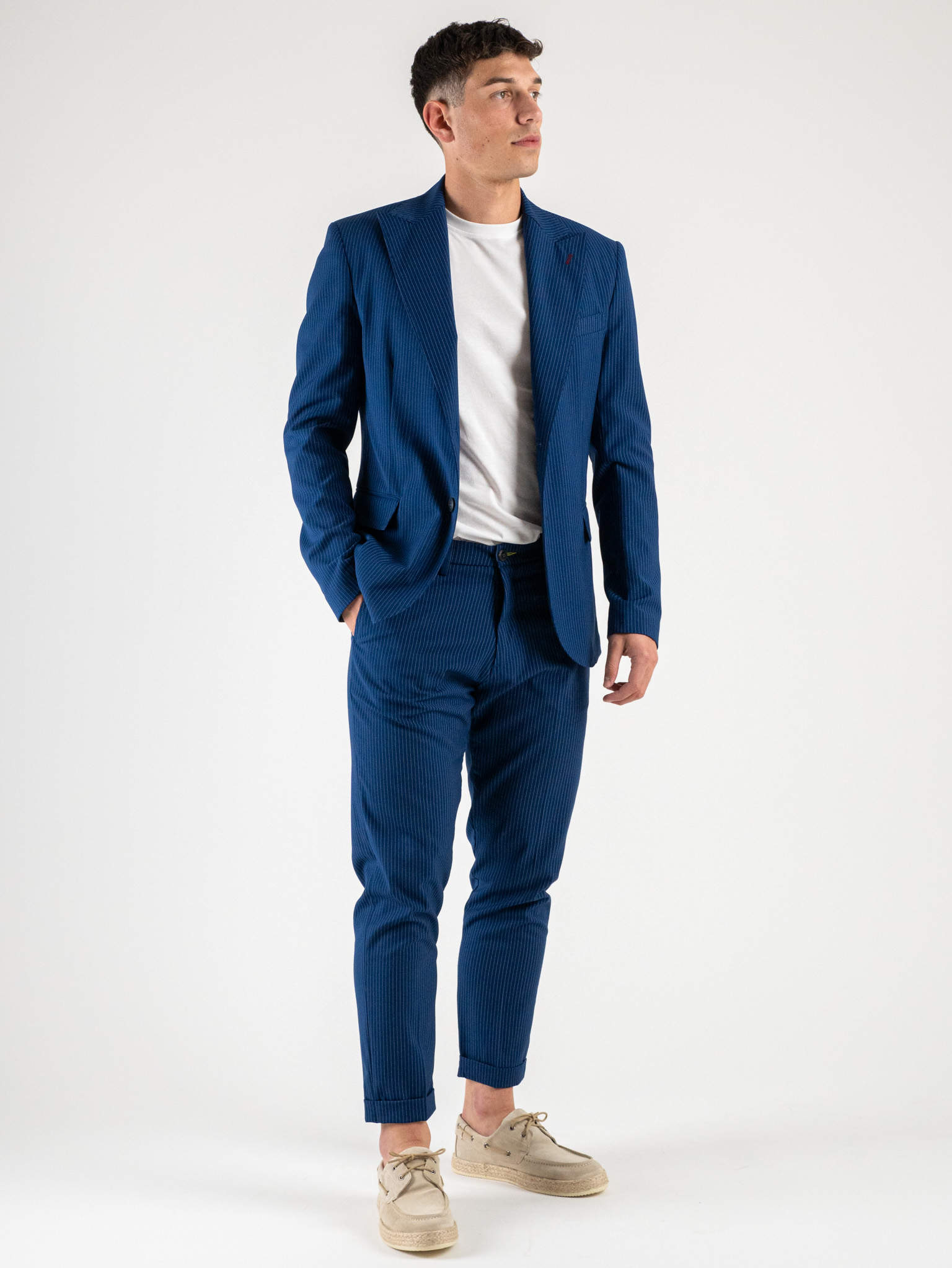 IMPERIAL Pantalone chinos da abito gessato P640320313 Blu Prezzo 0 00 Estasi Fashion
