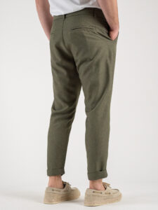 IMPERIAL Pantalone chinos da abito leggero PWB0HDA Army (1)