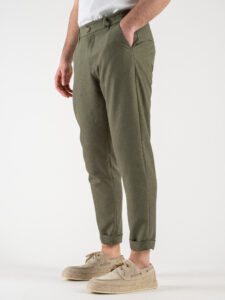 IMPERIAL Pantalone chinos da abito leggero PWB0HDA Army (3)