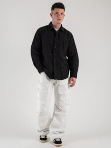 Jeans baggy con tasconi ZA45-BB15 Bianco