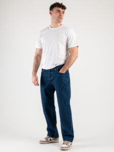 Jeans liscio con gamba morbida PT283 Blu (2)