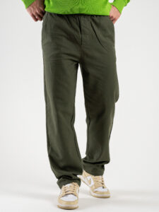 ONLY&SONS Pantalone in misto lino loose fit con coulisse in vita SINUS 22028267 Olive Night (3)