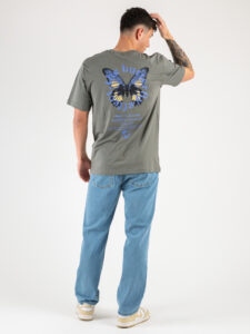 ONLY&SONS T-shirt con stampa BUTTERFLY fronte:retro KEANE 22030973 Castor Gray1