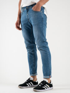 OVER-D Jeans slim fit cinque tasche senza rotture OC1F0W0D02 Azzurro (3)