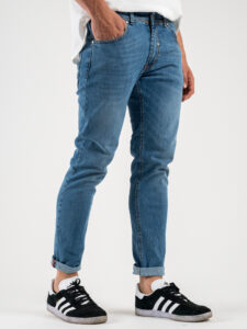 OVER-D Jeans slim fit cinque tasche senza rotture OC1F0W0D02 Azzurro (4)