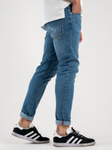 OVER-D Jeans slim fit cinque tasche senza rotture OC1F0W0D02 Azzurro (5)