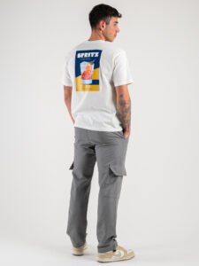 Pantalone leggero con tasca laterale e gamba morbida 3349 Grigio (2)