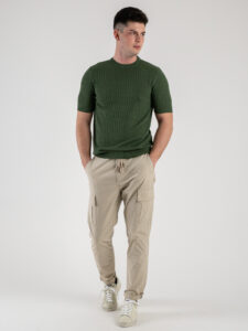 T-shirt a mezze maniche lavorata 8383 Verde (2)
