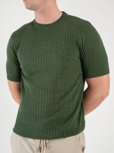 T-shirt a mezze maniche lavorata 8383 Verde (3)