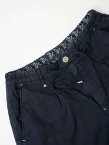 BERNA Pantalaccio da abito in misto lino 243403 Blu (9)
