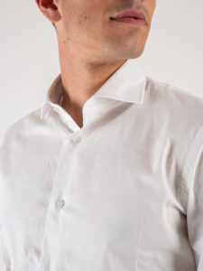 Camicia basica in cotone con colletto CLASS Bianca (4)