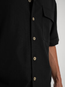 Coordinato con camicia bowling mm + Pantalone con coulisse CAM1000 Nero (5)