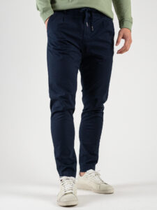 ESTASI Pantalone leggero morbido con pences, elastico in vita e coulisse FLORIDA Blu