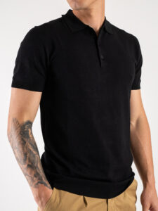 GIANNI LUPO Polo basica in tinta unita GL511S Nero (3)