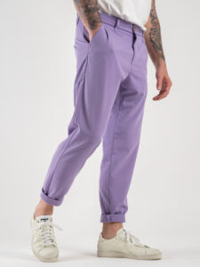 IMPERIAL Pantalone chinos da abito PWB0HBQ Lilla (3)