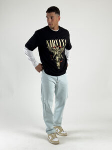 Jeans liscio con gamba morbida JORDAN Azzurro Chiarissimo3
