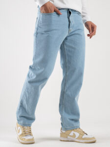 Jeans liscio con gamba morbida JORDAN Azzurro Chiaro (4)