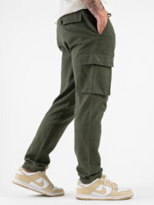 ONLY&SONS Pantalone cargo in misto lino con coulisse LINUS 22028268 Olive Night (5)